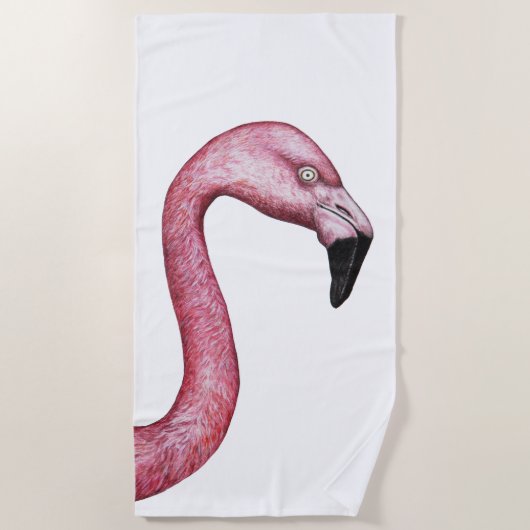 De Flamingo Strandlaken (Voorkant)