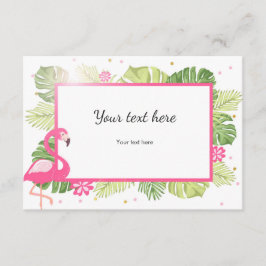 De Flamingo Tropical Pink Gold Hawaii van het tuss Informatiekaartje