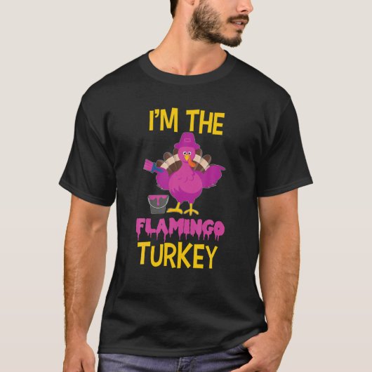 De Flamingo Turkije komt overeen met de Thanksgivi T-shirt (Voorkant)