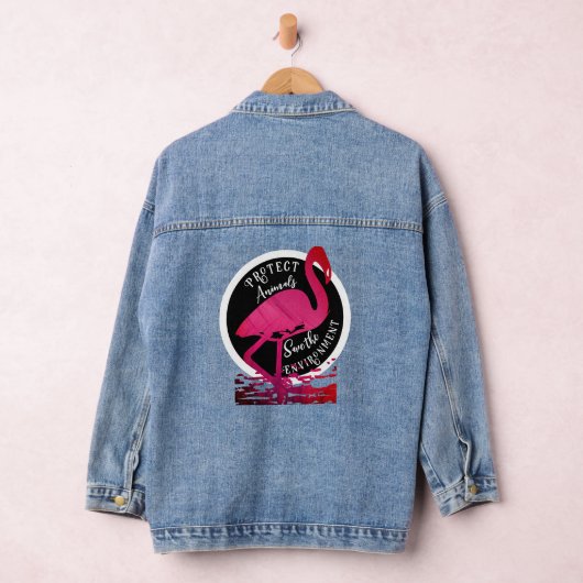 De flamingobewaker denim jacket (Hangar)