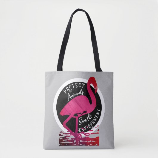 De flamingobewaker tote bag (Voorkant)