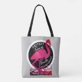 De flamingobewaker tote bag (Achterkant)