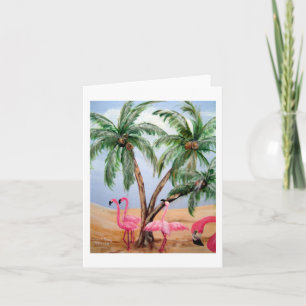 De "flamingo's" Verticale Notecard van Florida Kaart