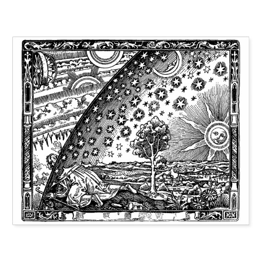 De Flammarion Rubberstempel (Afrduk)