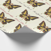 De Flapper Butterfly personaliseer de naam Birthda Cadeaupapier (Hoek)
