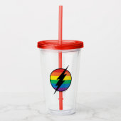De Flash Rainbow-Logo Acryl Drinkbeker (Voorkant)
