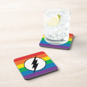 De Flash Rainbow-Logo Bier Onderzetter (Rechterzijde)
