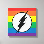 De Flash Rainbow-Logo Canvas Afdruk (Voorkant)