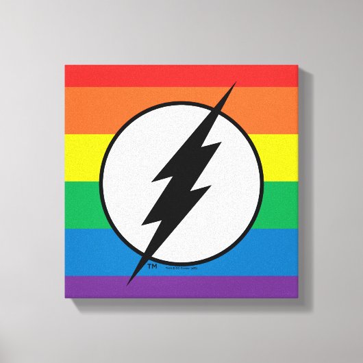 De Flash Rainbow-Logo Canvas Afdruk (Voorkant)