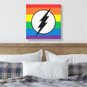 De Flash Rainbow-Logo Canvas Afdruk (Insitu (Slaapkamer))