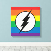De Flash Rainbow-Logo Canvas Afdruk (Insitu (Houten vloer))