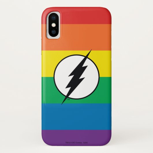 De Flash Rainbow-Logo Case-Mate iPhone Case (Achterkant)
