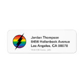 De Flash Rainbow-Logo Etiket (Voorkant)