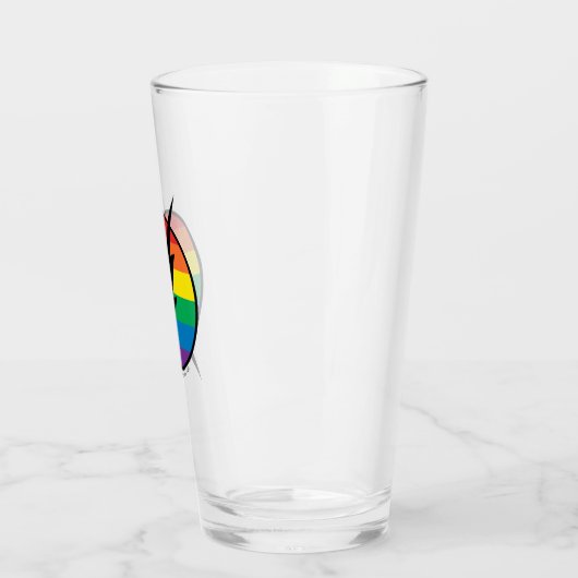 De Flash Rainbow-Logo Glas (Links)