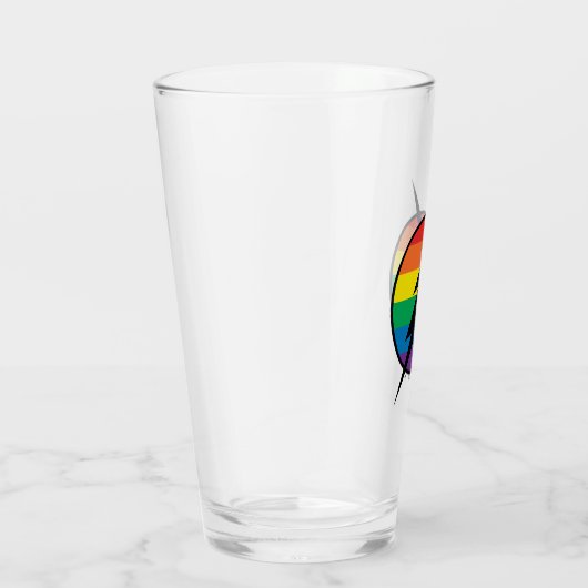 De Flash Rainbow-Logo Glas (Rechts)