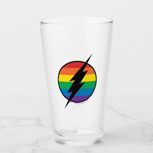 De Flash Rainbow-Logo Glas (Voorkant)
