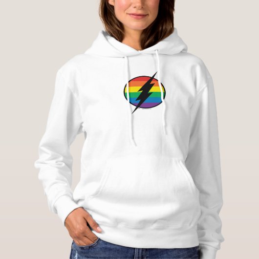 De Flash Rainbow-Logo Hoodie (Voorkant)