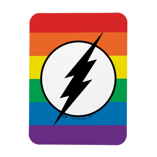 De Flash Rainbow-Logo Magneet (Verticaal)