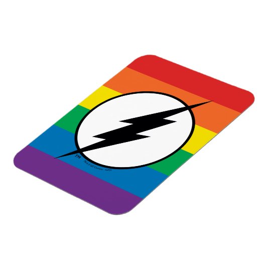 De Flash Rainbow-Logo Magneet (Linkerzijde)
