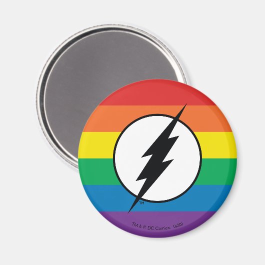 De Flash Rainbow-Logo Magneet (Voorkant / Achterkant)