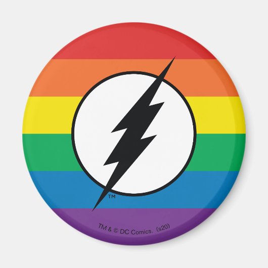 De Flash Rainbow-Logo Magneet (Voorkant)