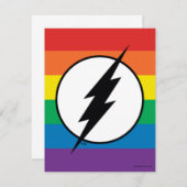 De Flash Rainbow-Logo Notitiekaartje (Voorkant / Achterkant)