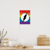 De Flash Rainbow-Logo Poster (Keuken)