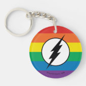 De Flash Rainbow-Logo Sleutelhanger (Voorkant)