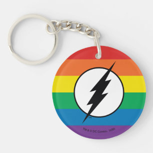 De Flash Rainbow-Logo Sleutelhanger