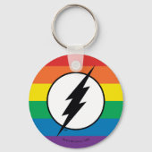 De Flash Rainbow-Logo Sleutelhanger (Voorkant)