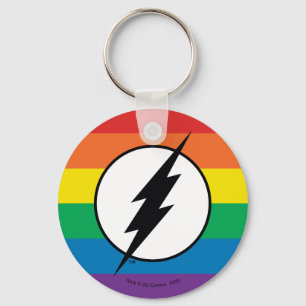 De Flash Rainbow-Logo Sleutelhanger