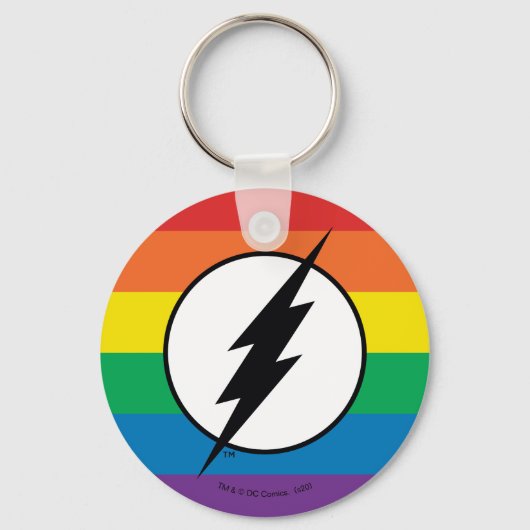 De Flash Rainbow-Logo Sleutelhanger (Voorkant)