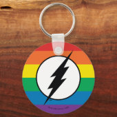 De Flash Rainbow-Logo Sleutelhanger (Voorkant)