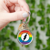 De Flash Rainbow-Logo Sleutelhanger (Hand)
