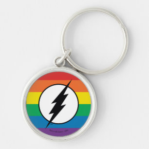 De Flash Rainbow-Logo Sleutelhanger