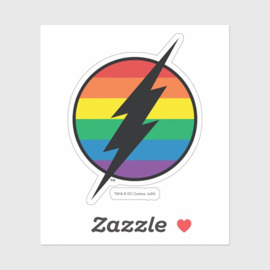 De Flash Rainbow-Logo Sticker (Vel)