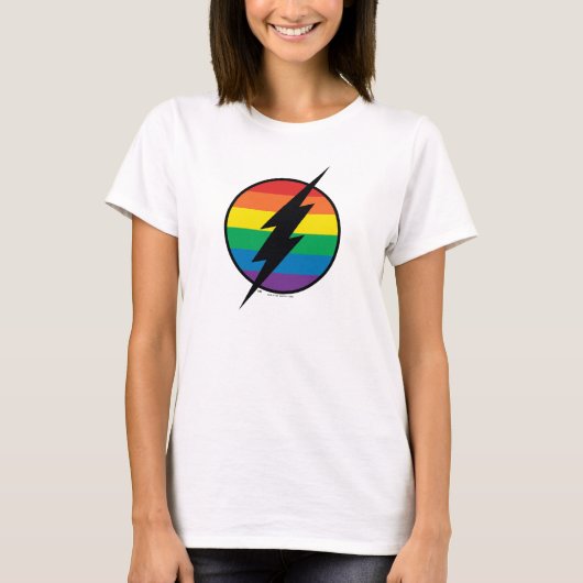 De Flash Rainbow-Logo T-shirt (Voorkant)