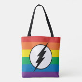 De Flash Rainbow-Logo Tote Bag (Achterkant)
