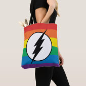De Flash Rainbow-Logo Tote Bag (Dichtbij)