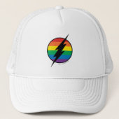 De Flash Rainbow-Logo Trucker Pet (Voorkant)