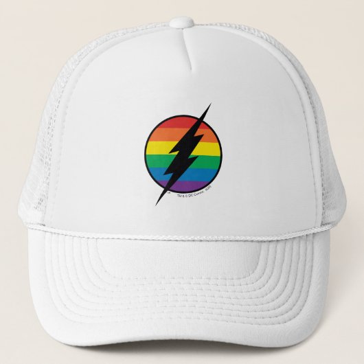 De Flash Rainbow-Logo Trucker Pet (Voorkant)