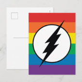 De Flash Rainbow-Logo Uitnodiging Briefkaart (Voorkant / Achterkant)