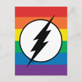 De Flash Rainbow-Logo Uitnodiging Briefkaart (Voorkant)