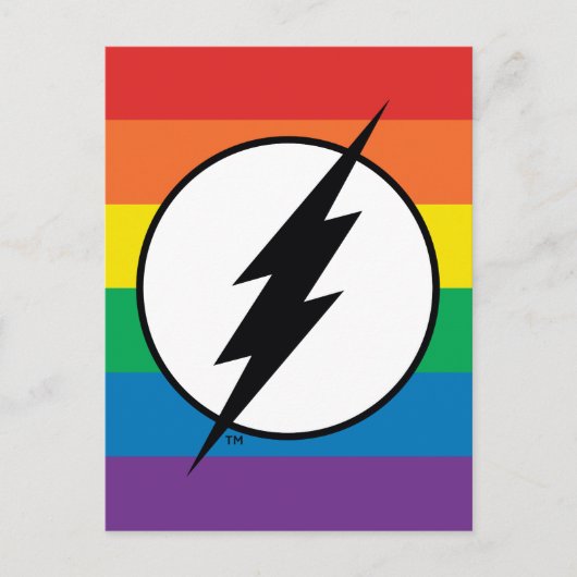 De Flash Rainbow-Logo Uitnodiging Briefkaart (Voorkant)