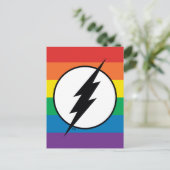 De Flash Rainbow-Logo Uitnodiging Briefkaart (Staand voorkant)