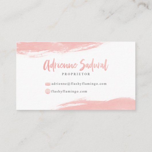 De Flashy Flamingo Visitekaartje (Achterkant)