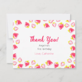 De flat dank u 1e verjaardag Kaart