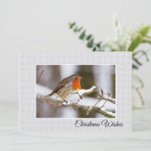De Flat van de winter Kerstkaart van Robin (Staand voorkant)