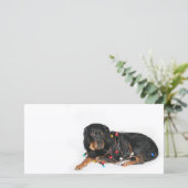 De flater van Kerstmis van Rottie Feestdagenkaart (Staand voorkant)