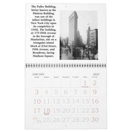 DE FLATIRON BOUWKALENDER KALENDER (Jan 2027)